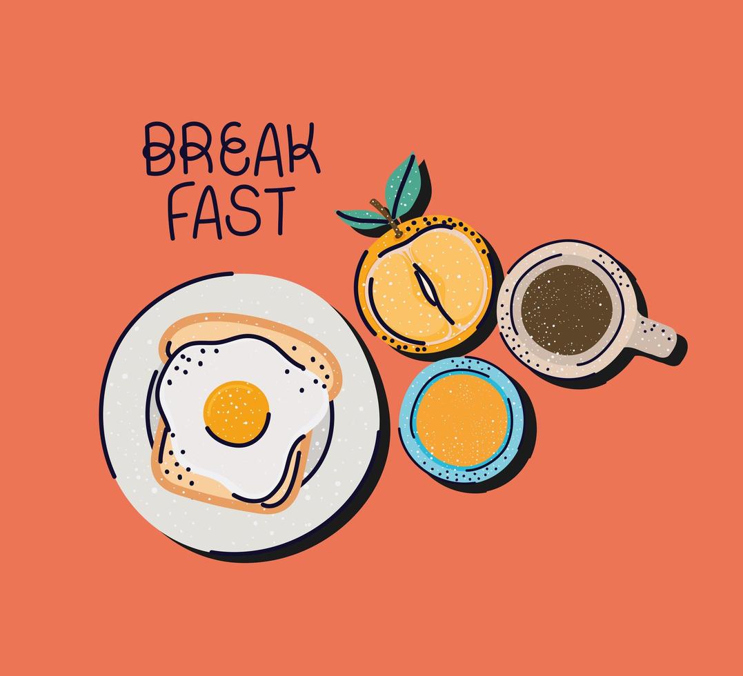 good breakfast poster vector