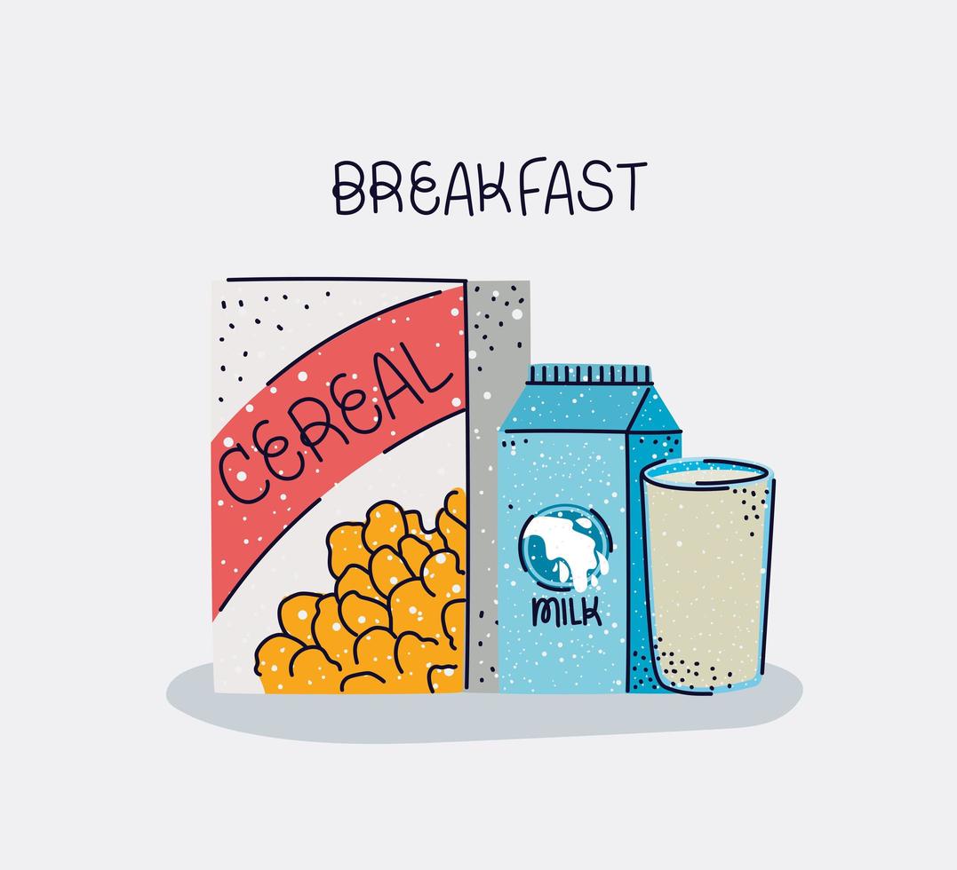 buen cartel de desayuno vector