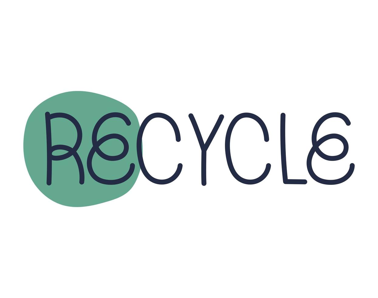 eco lettering illustration vector