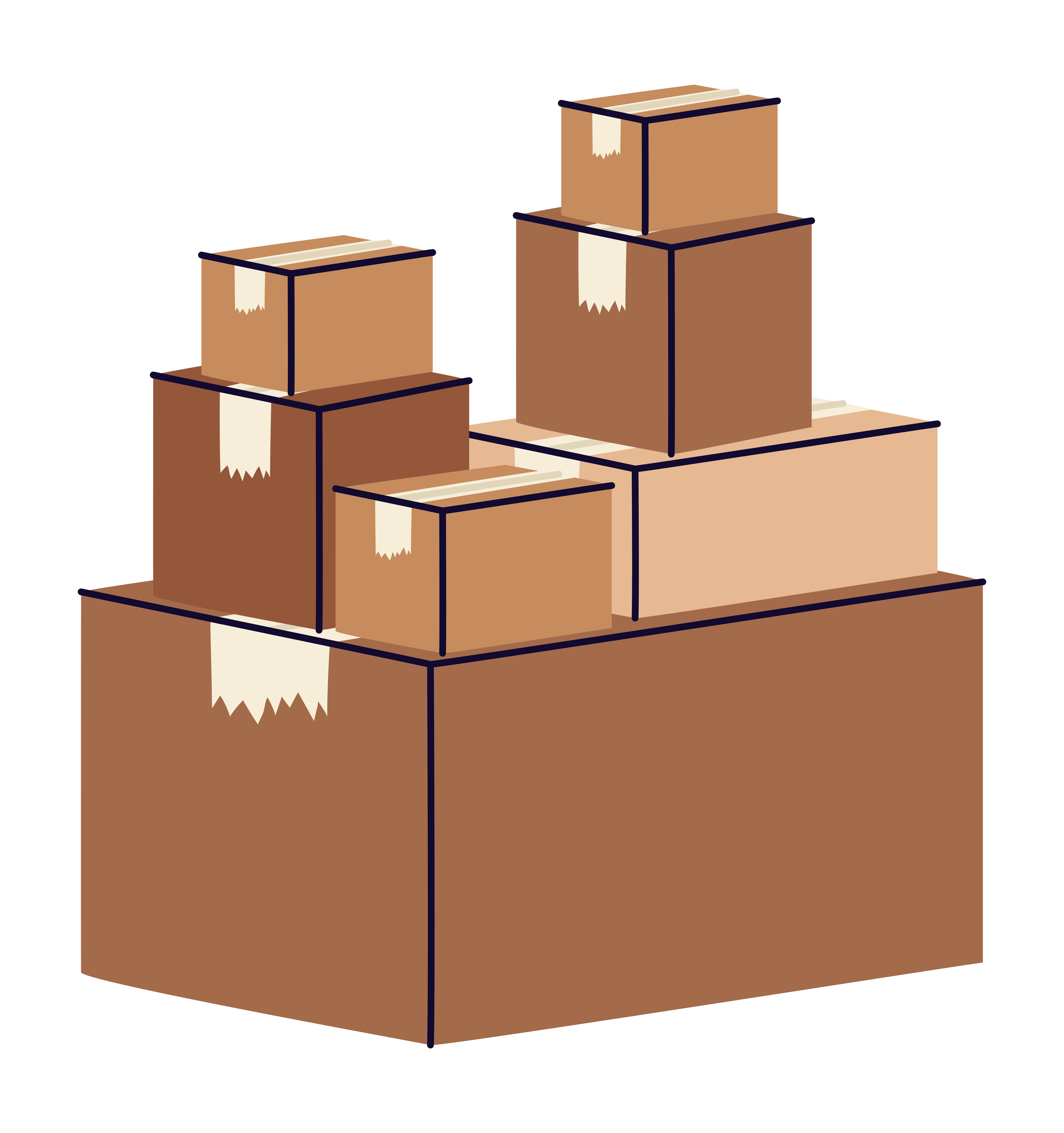 boxes stack illustration 4430014 Vector Art at Vecteezy