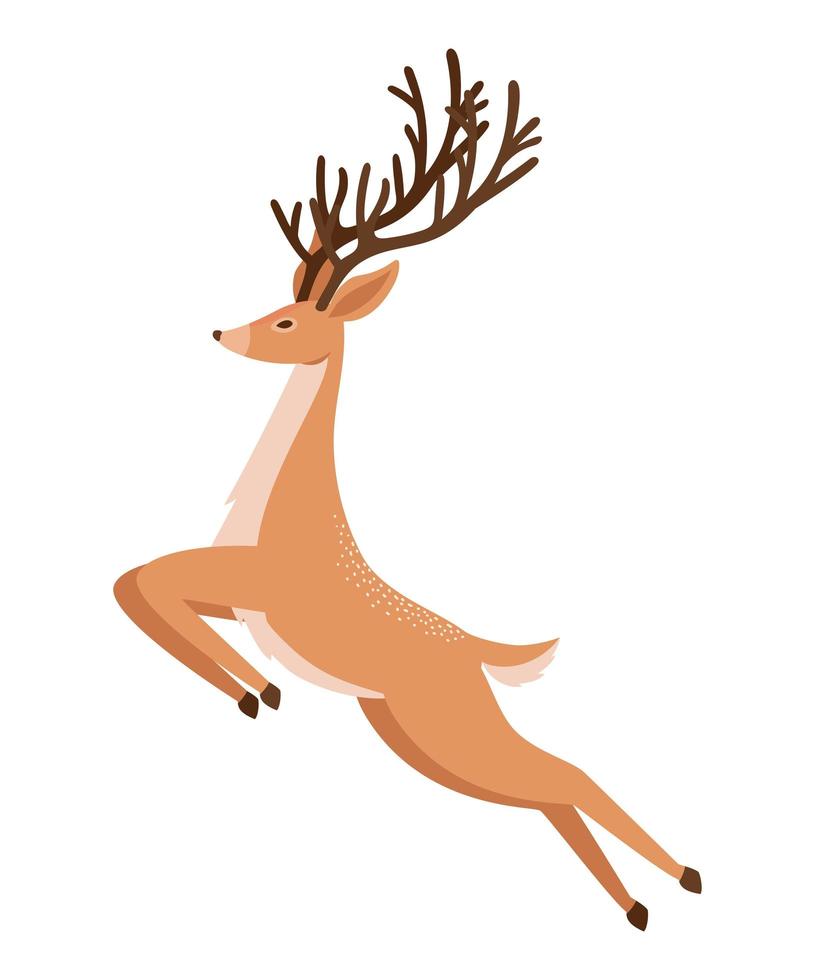 cute reindeer icon vector