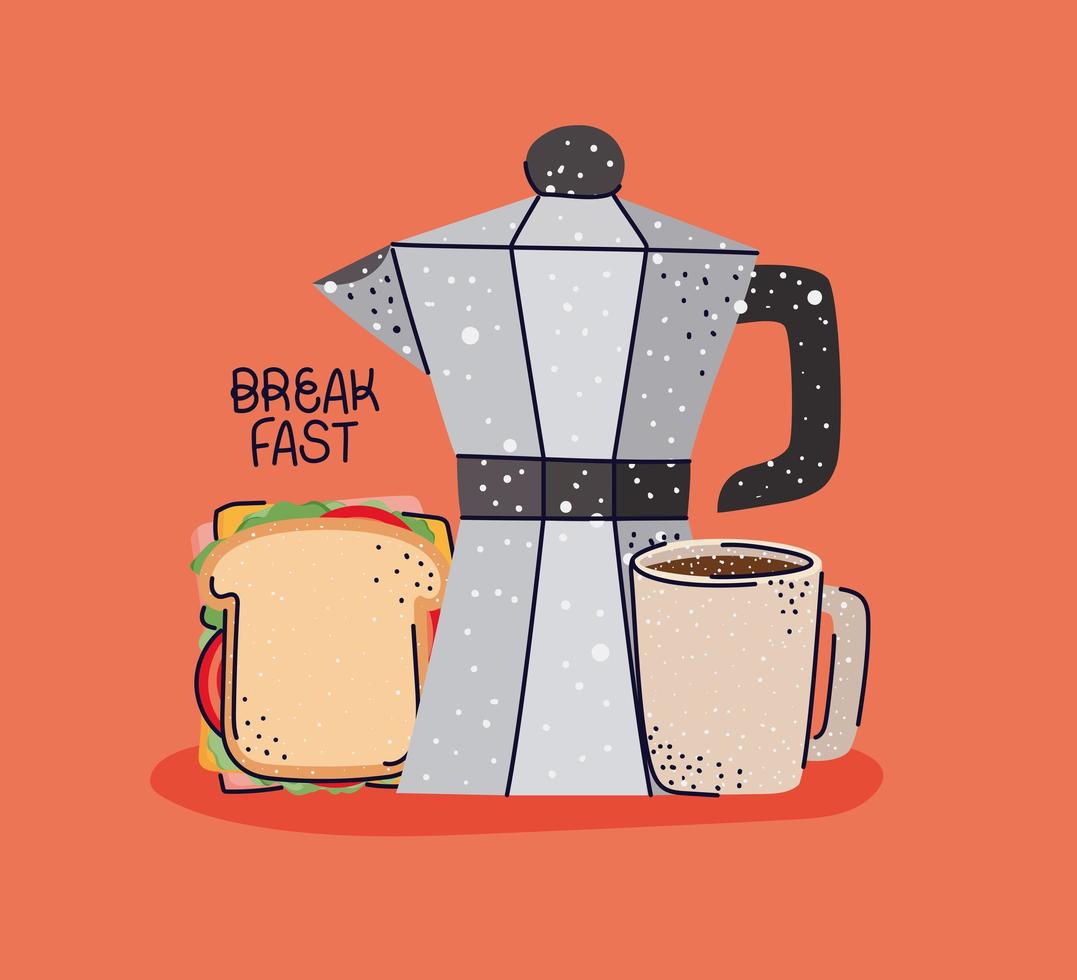 buen desayuno ilustracion vector