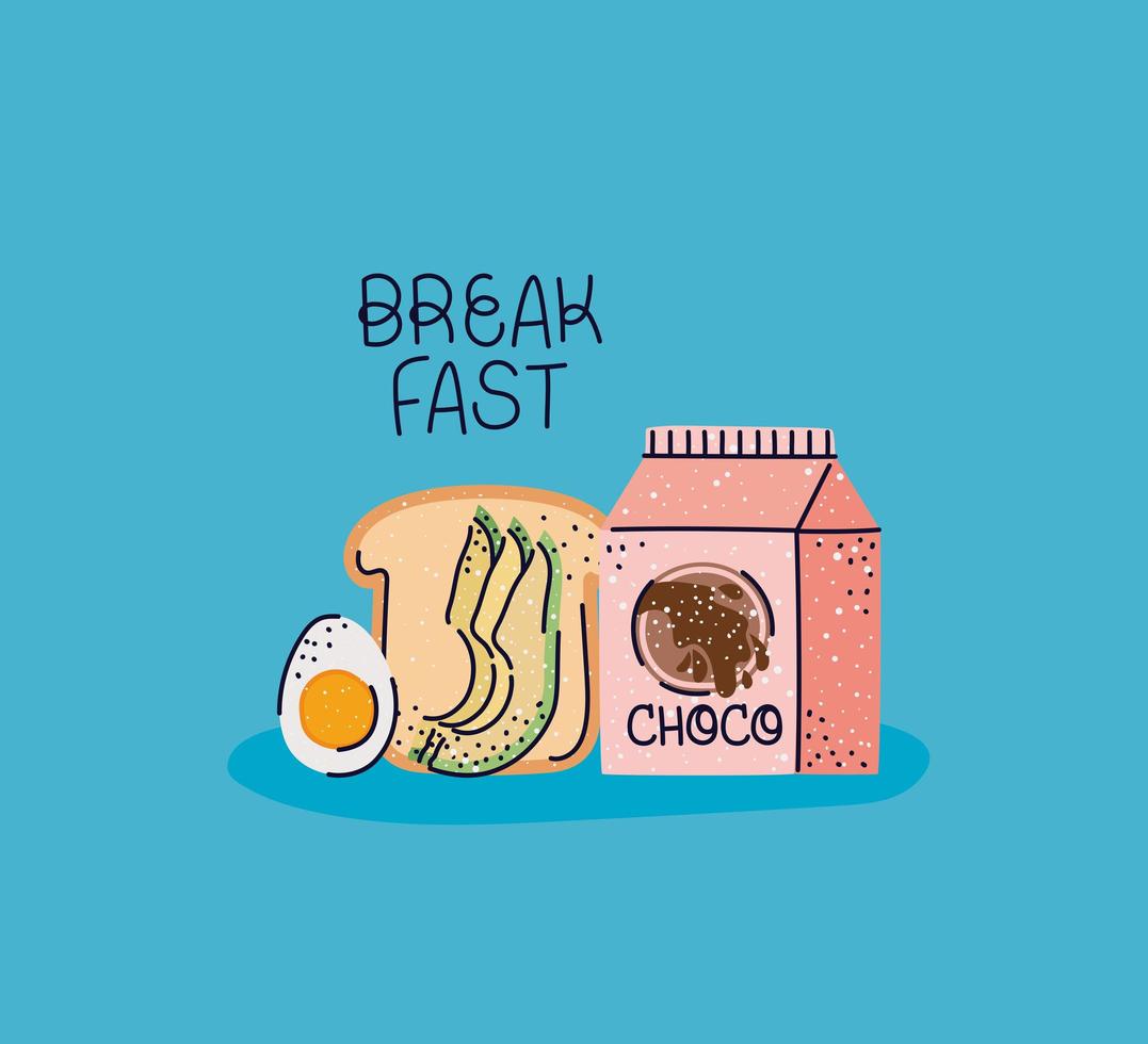 pretty breakfast poster vector