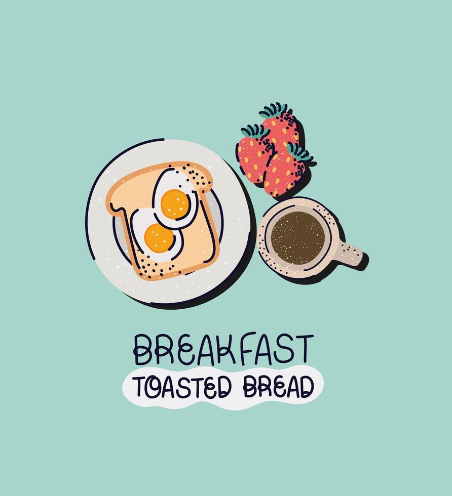 pretty breakfast design vector