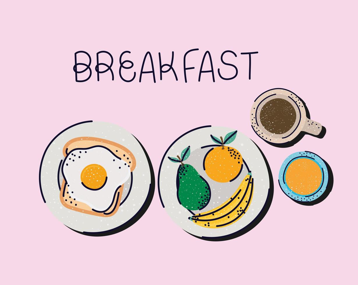 beautiful breakfast cartel vector