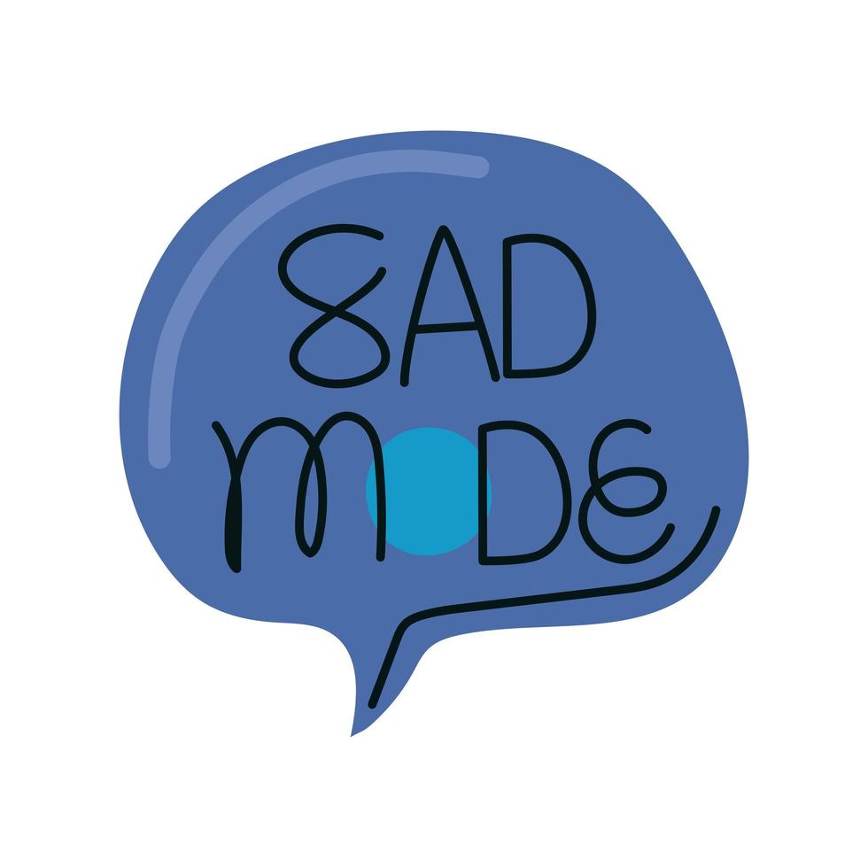 sad mode design vector