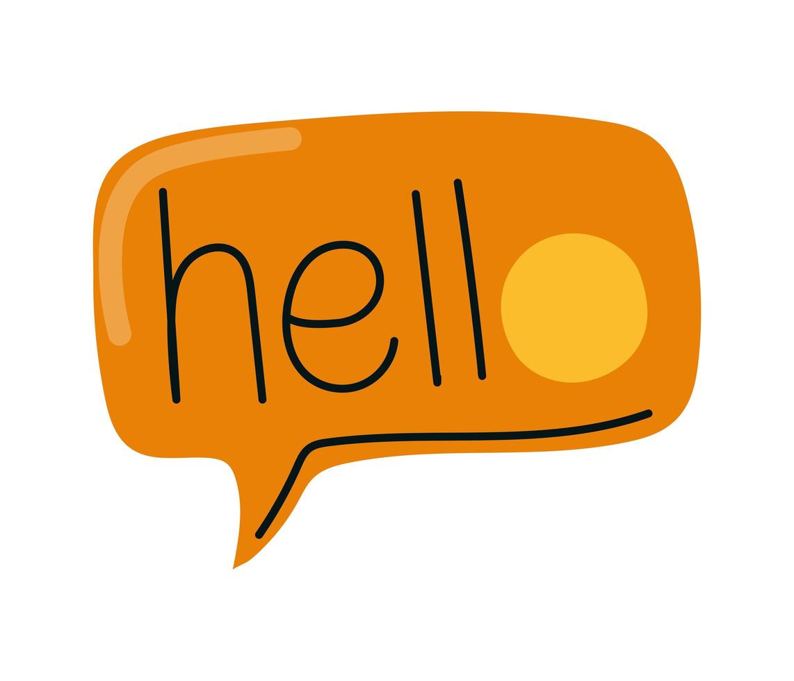 hello lettering design vector