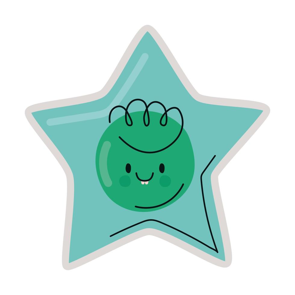 estrella con emoji vector