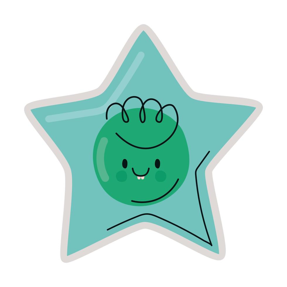 star with emoji vector