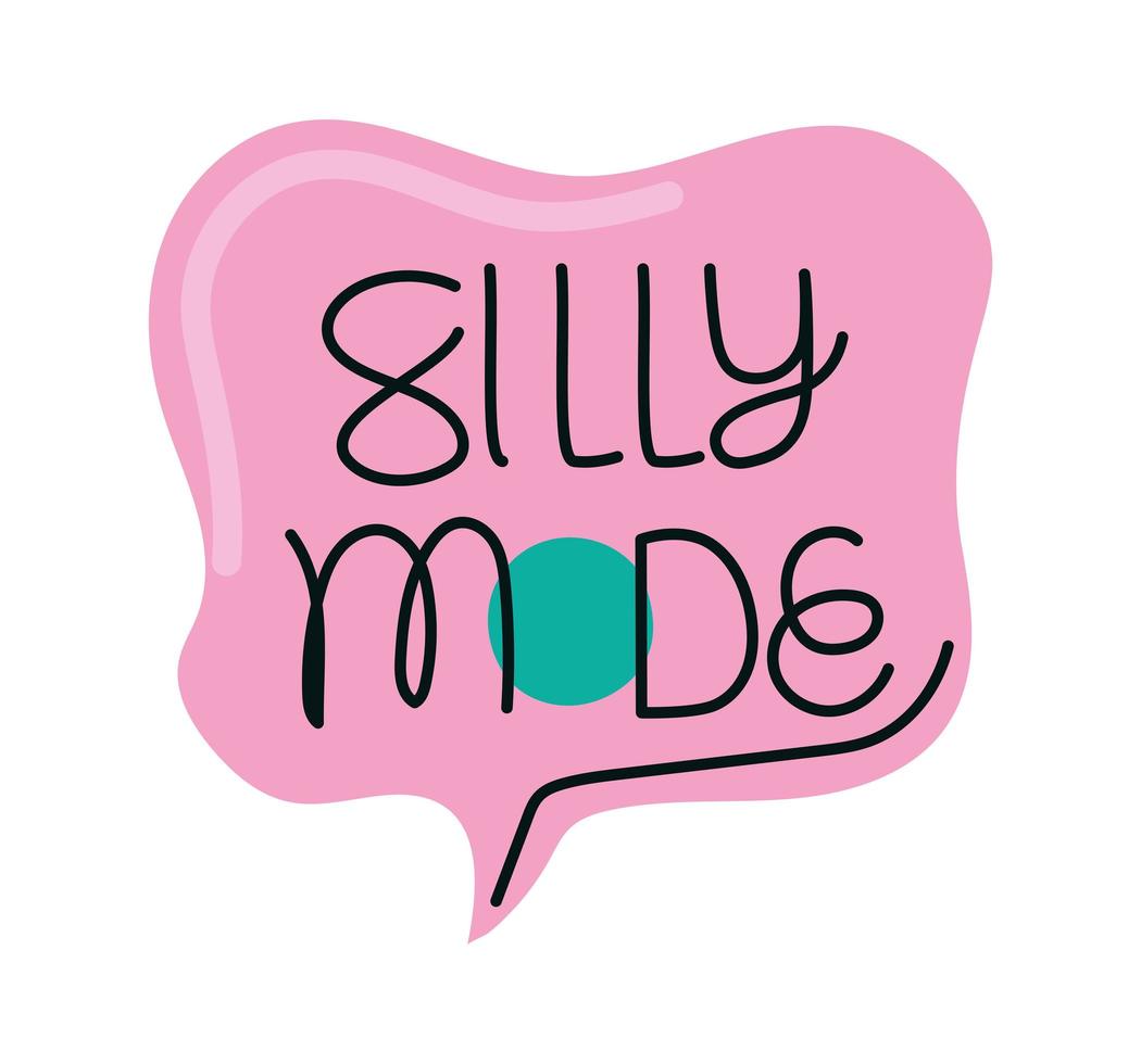 silly mode design vector