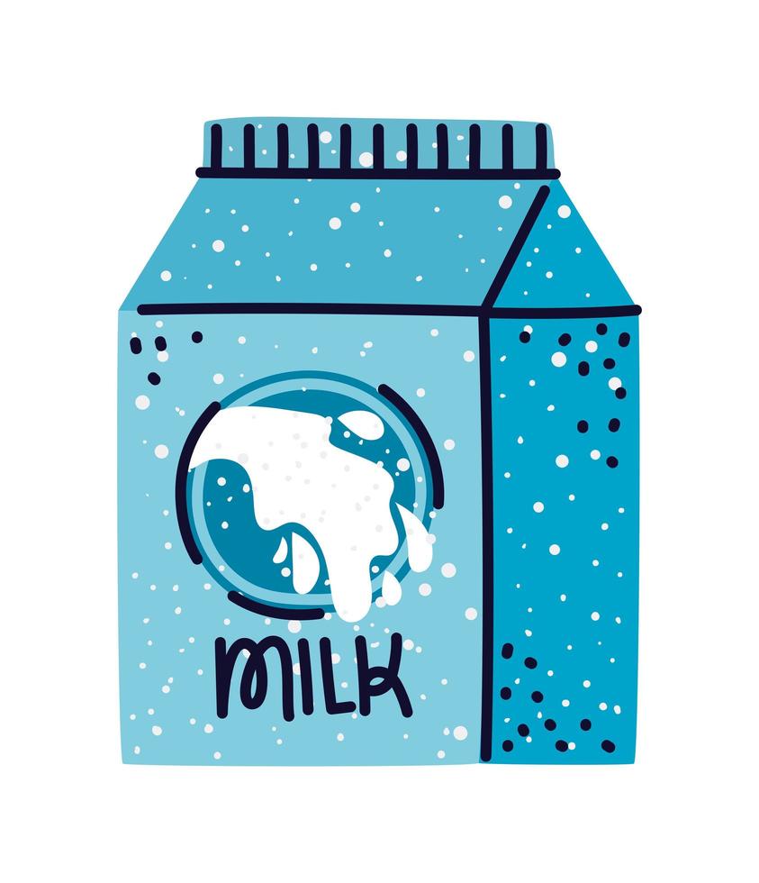 milk carton design vector