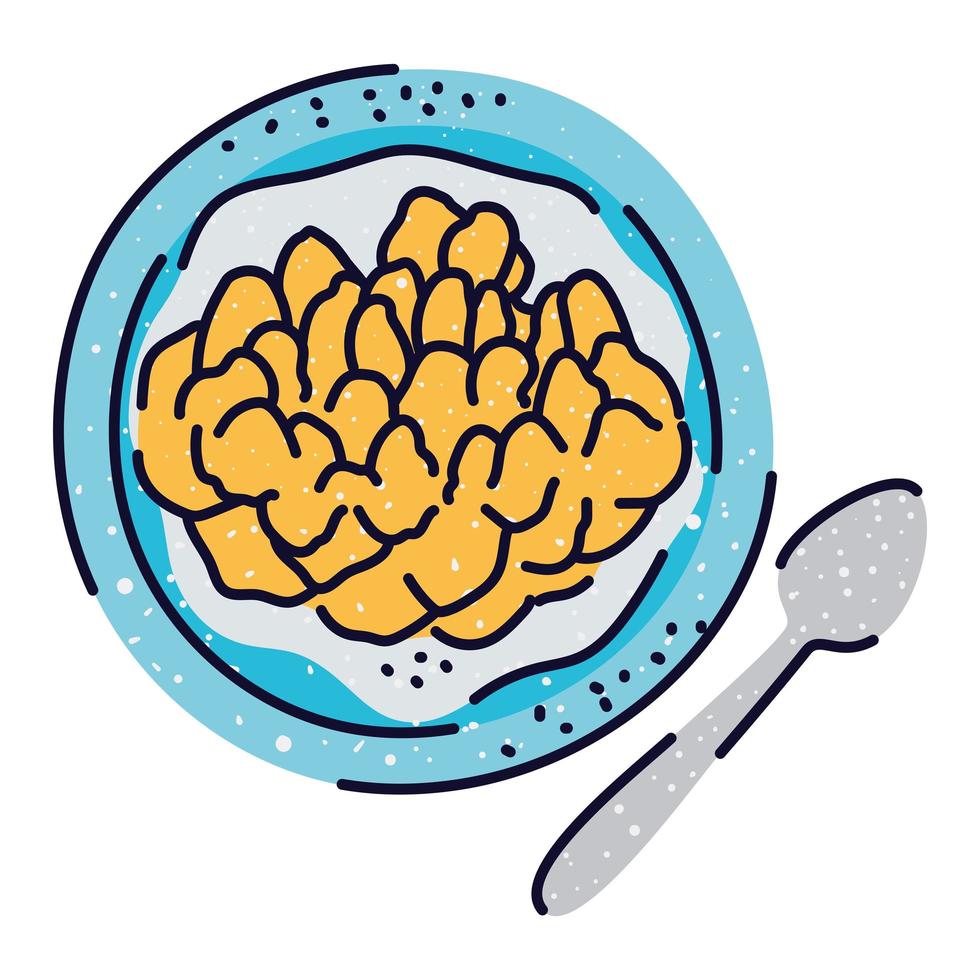 cereal plate design vector