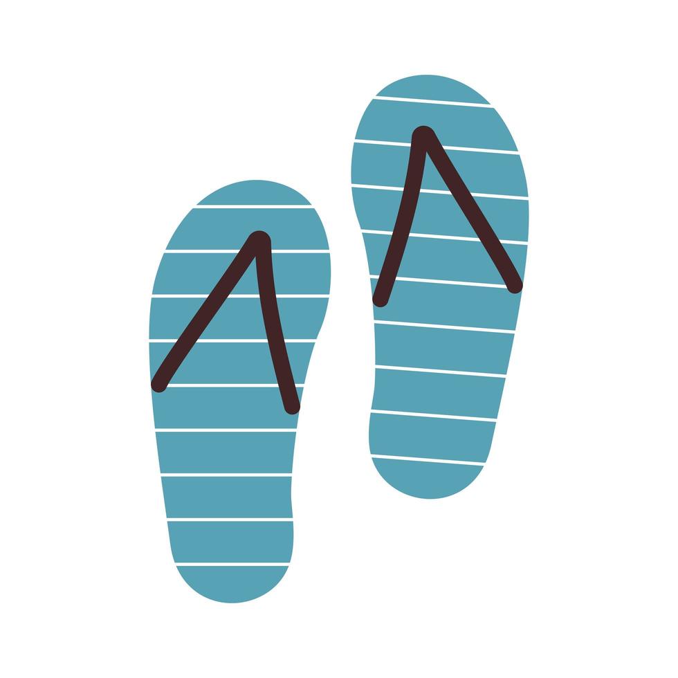 chanclas sobre un fondo blanco vector