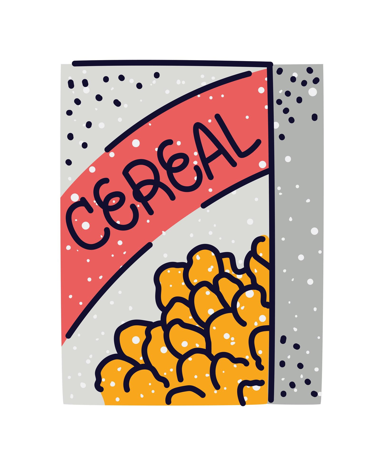 cereal box design 4430339 Vector Art at Vecteezy