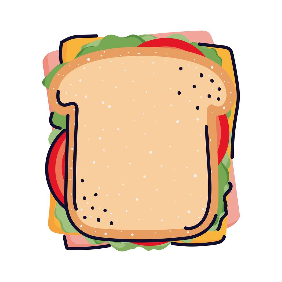 bonito diseño de sándwich vector