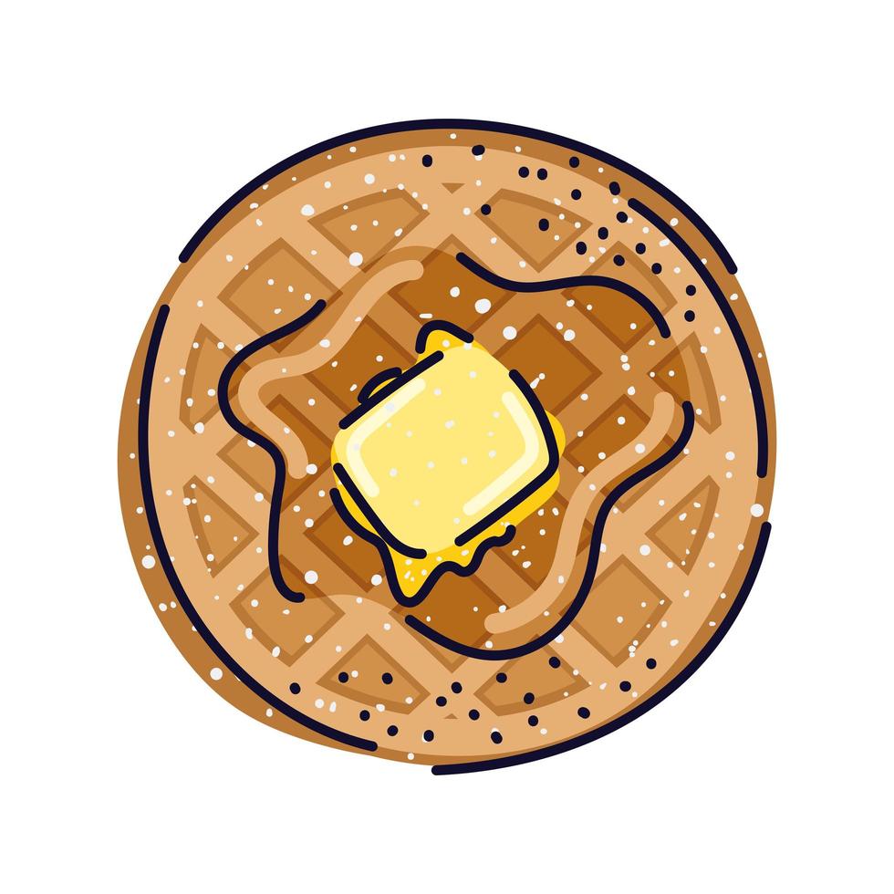 round waffle design vector