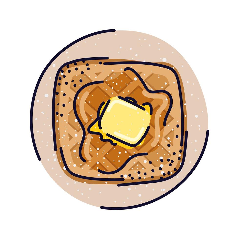 square waffle illustration vector