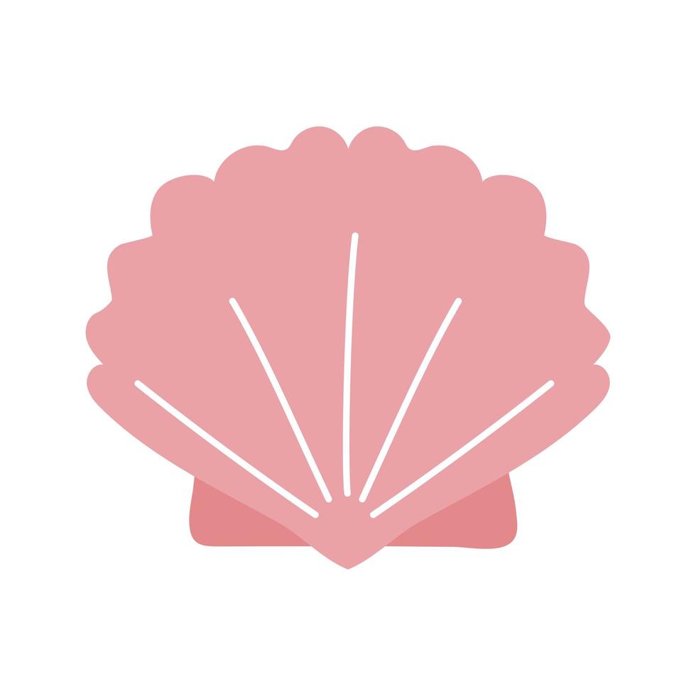 shell with a pink color vector