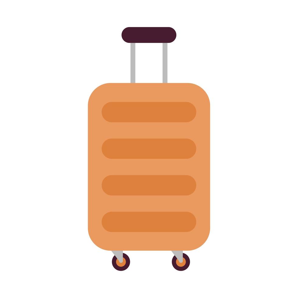 maleta de viaje de color naranja vector