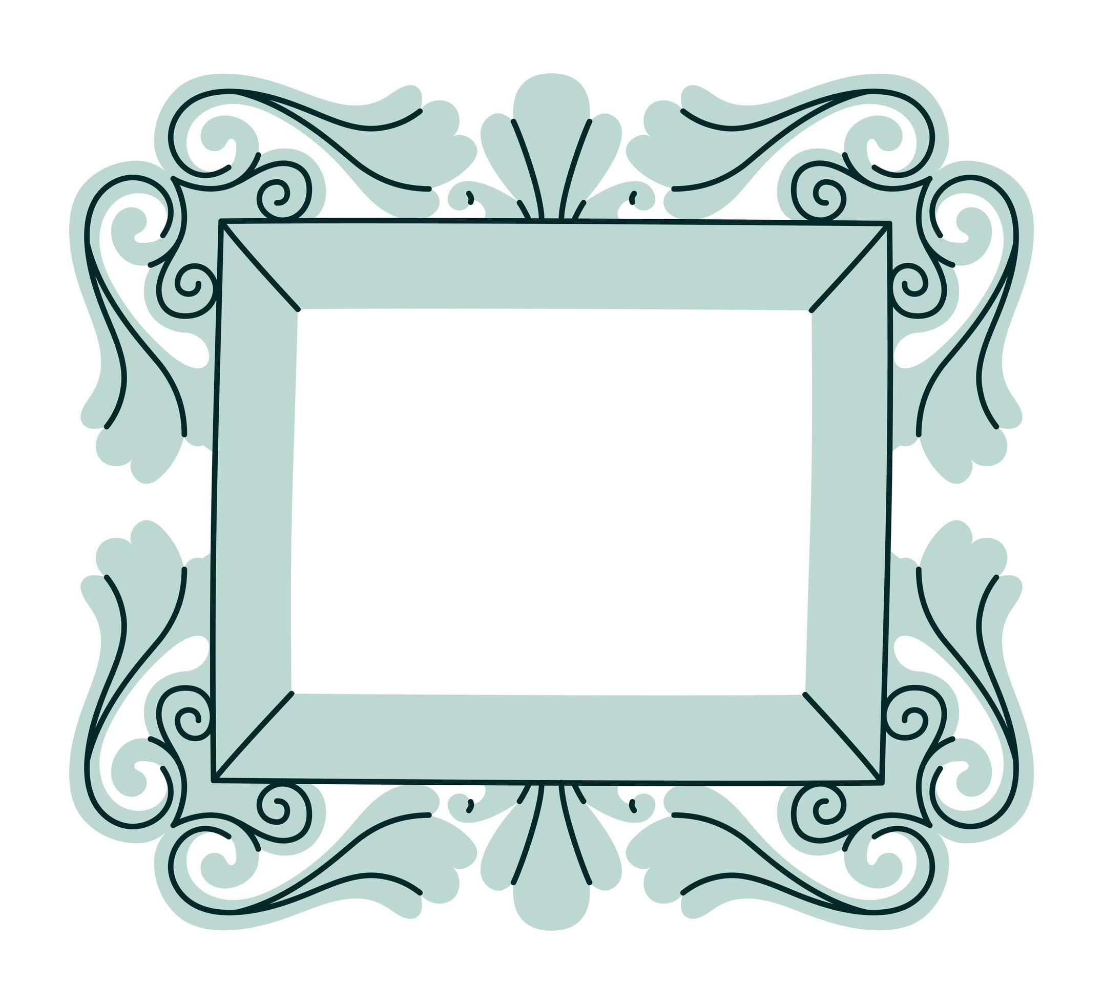 pretty silver frame 4430458 Vector Art at Vecteezy