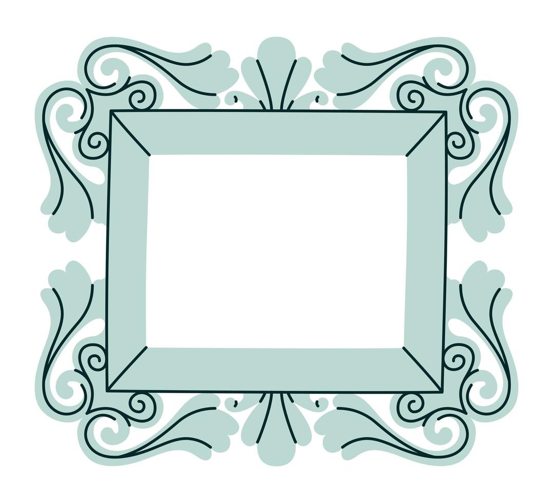 pretty silver frame vector