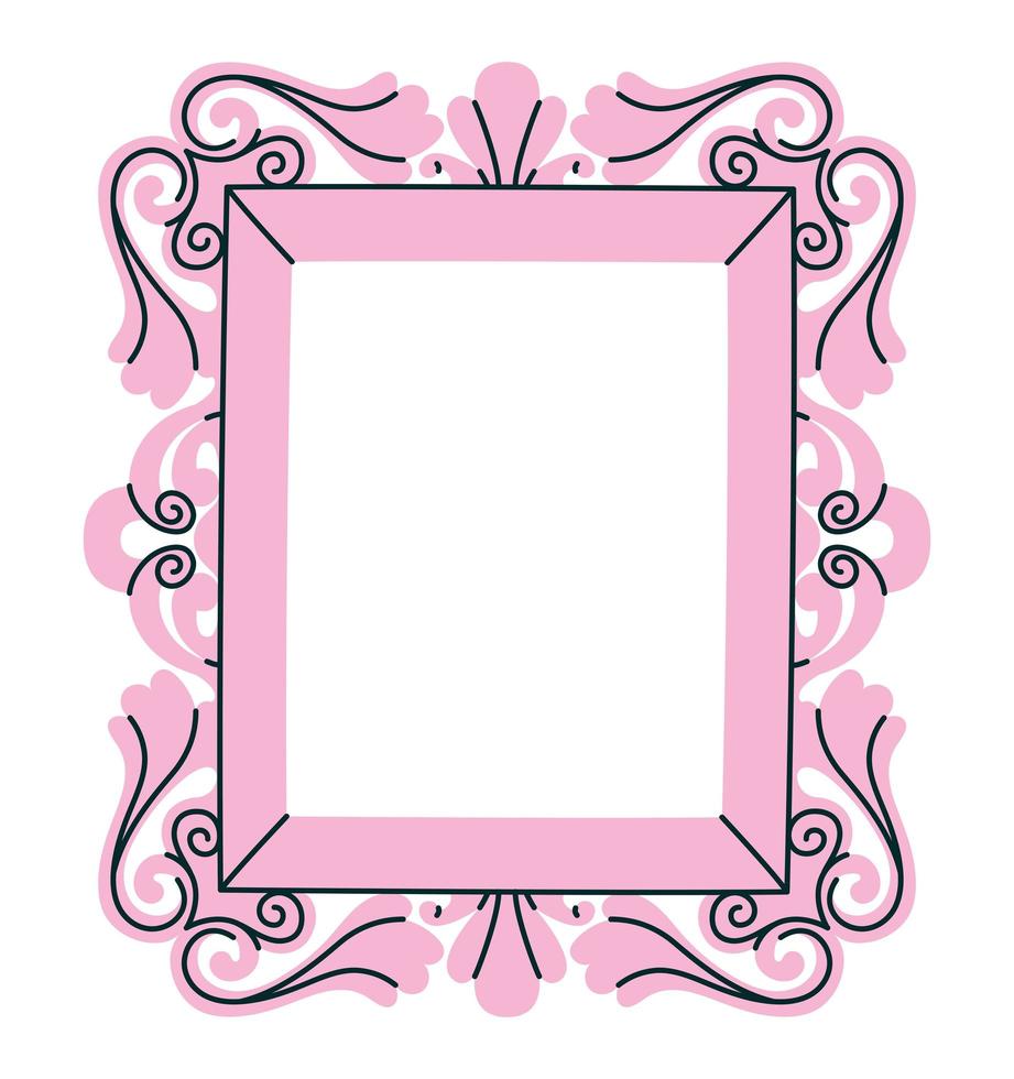 light pink frame vector