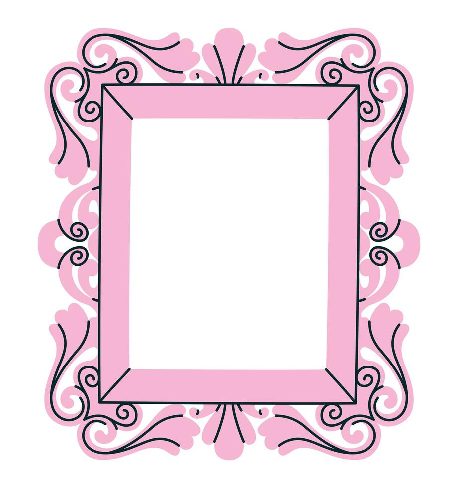 light pink frame vector