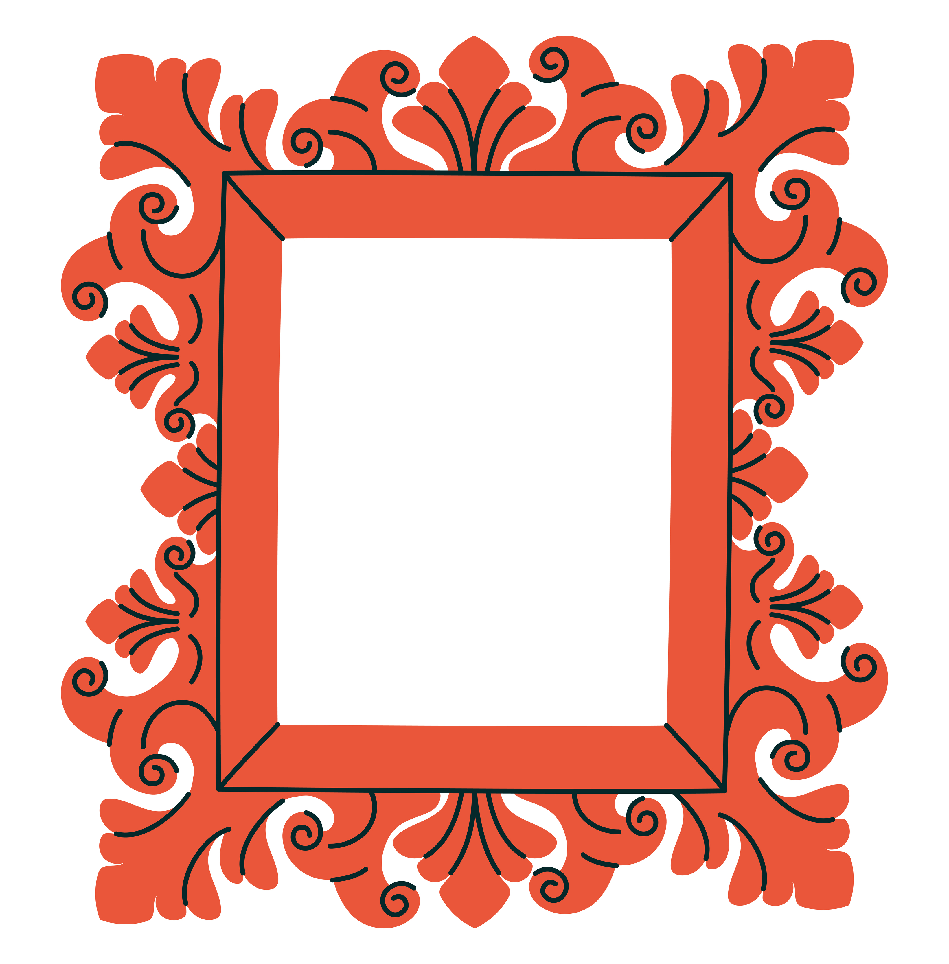 pretty red frame 4430462 Vector Art at Vecteezy