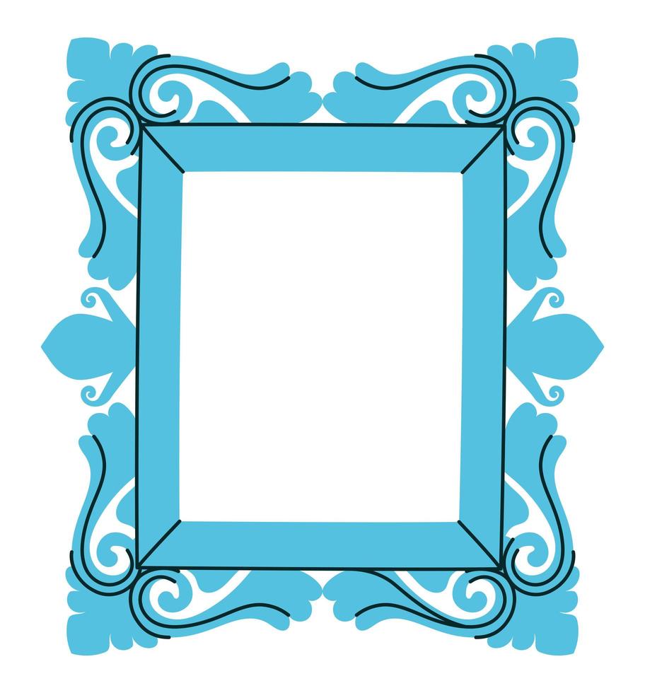 light blue frame vector