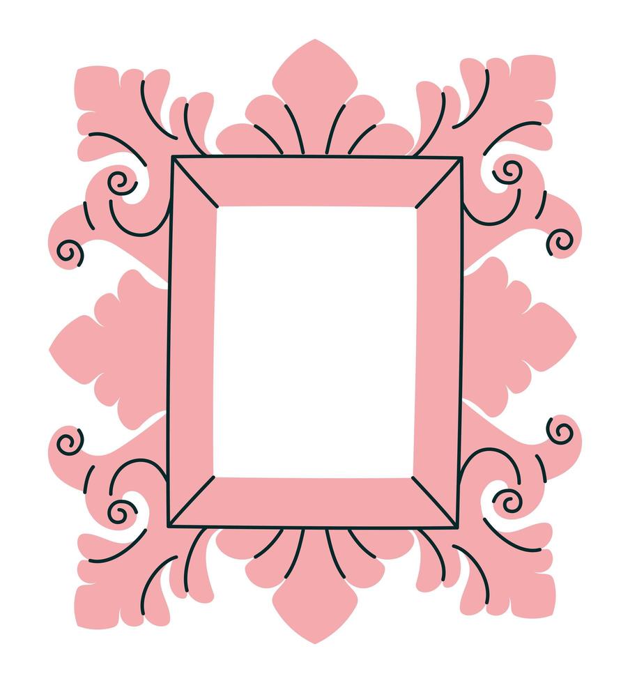 pretty pink frame vector