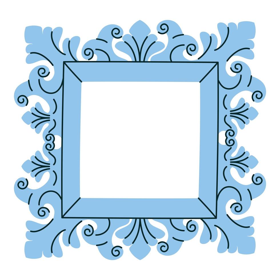 pale blue frame vector