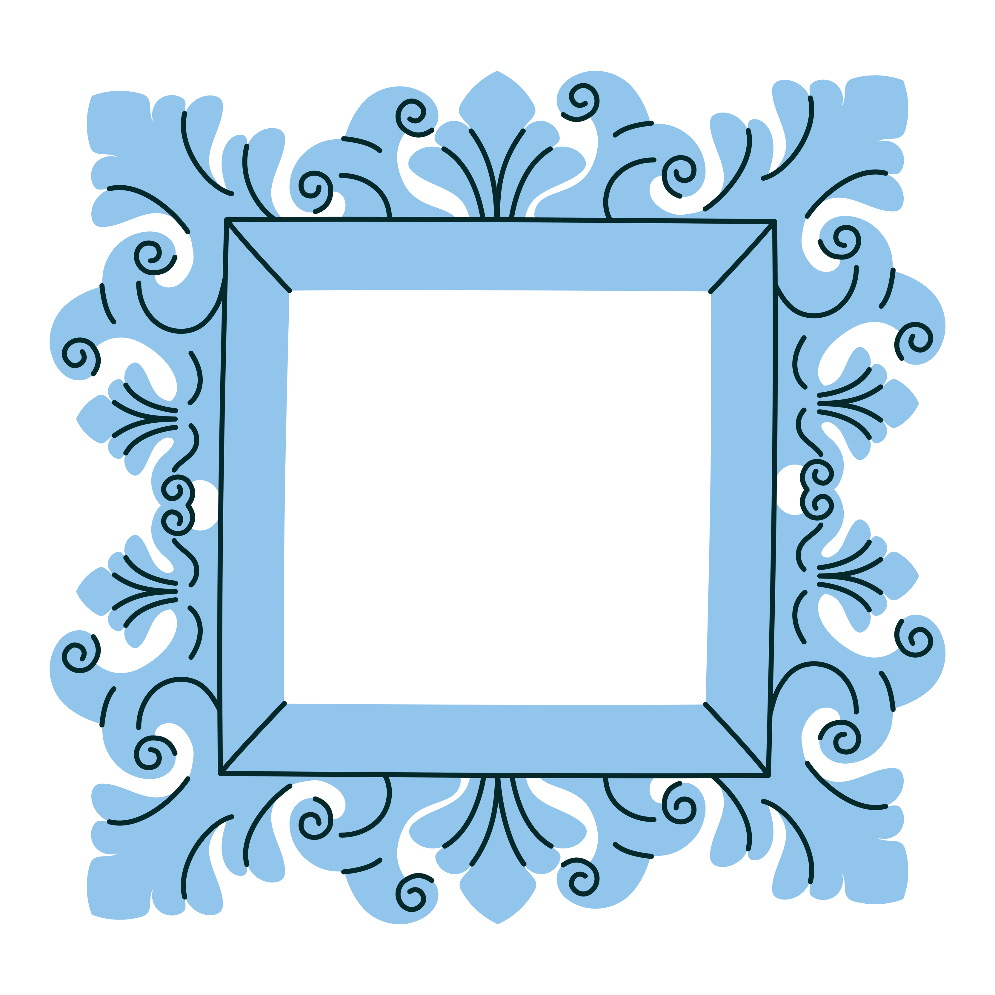 pale blue frame 4430469 Vector Art at Vecteezy