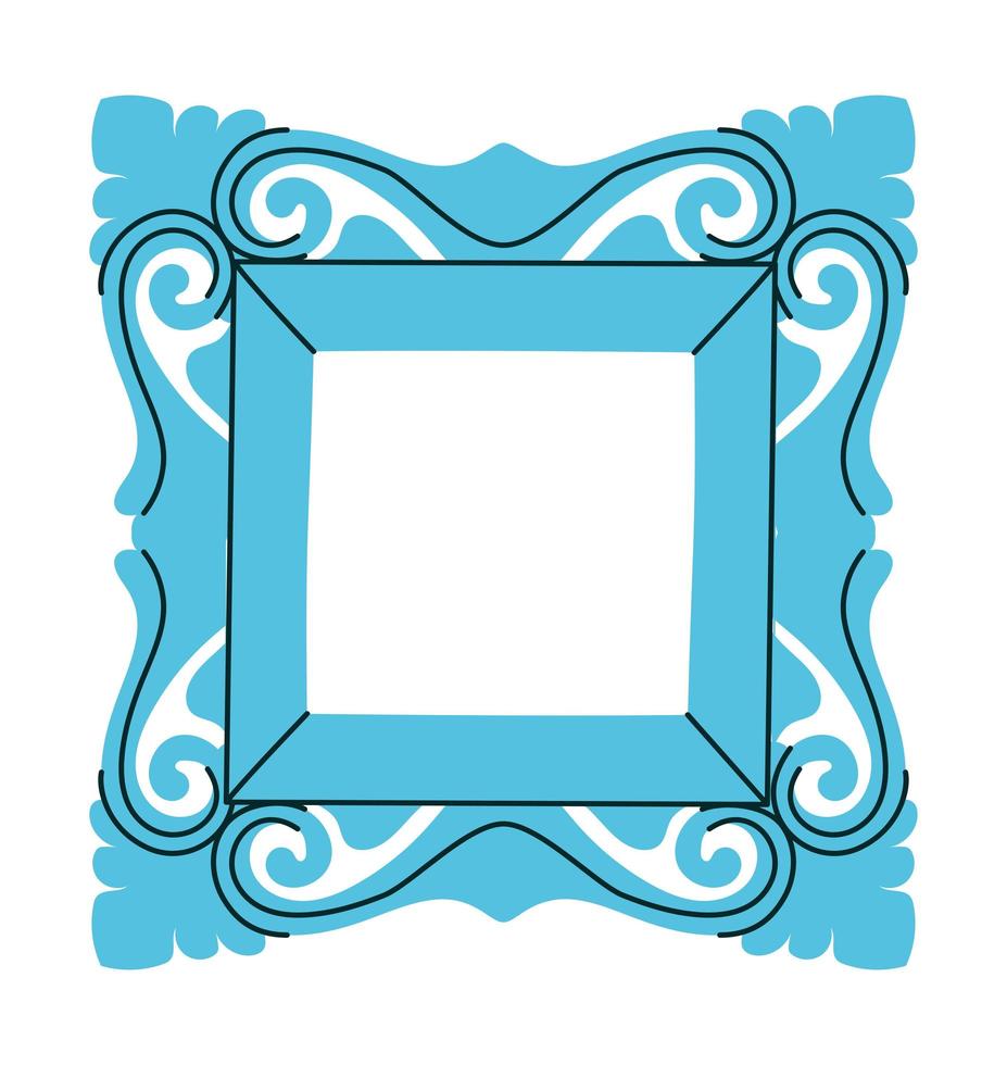 sky blue frame vector