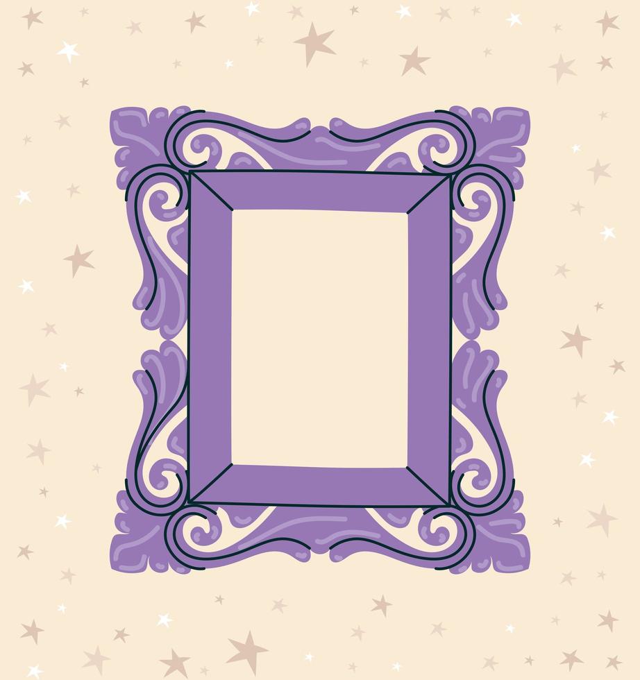 nice purple frame vector