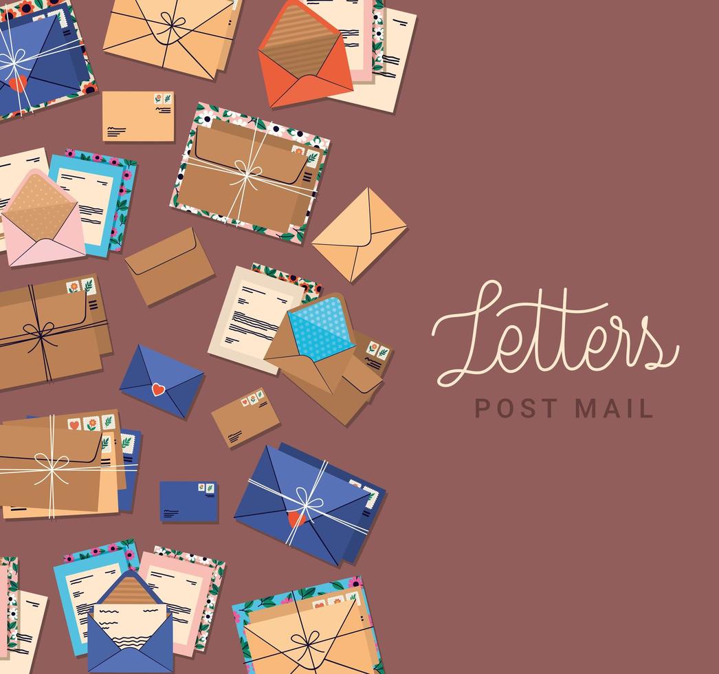 cartel de correo postal vector