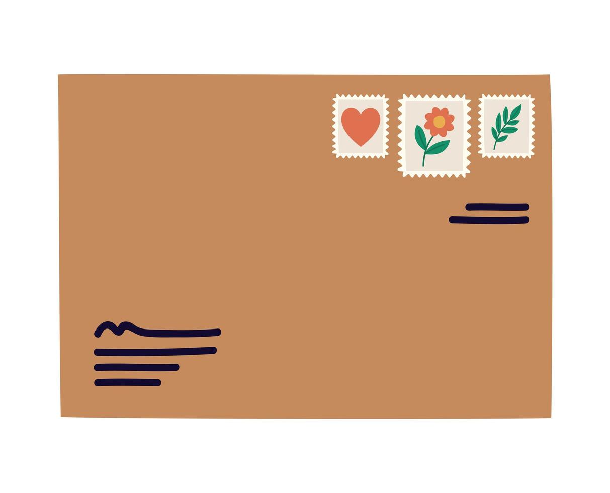 beautiful envelope design vector