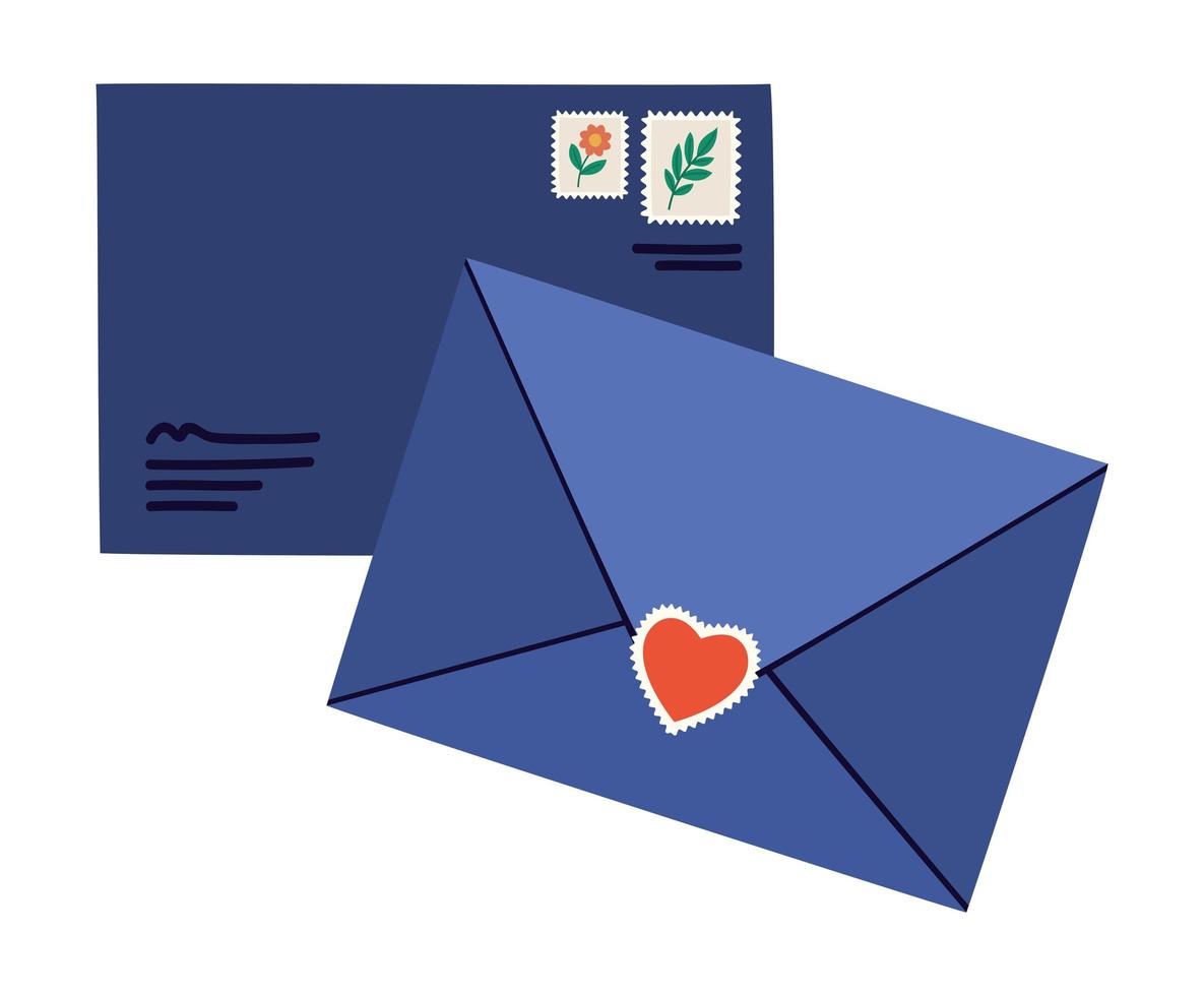 lovely envelopes illustration vector