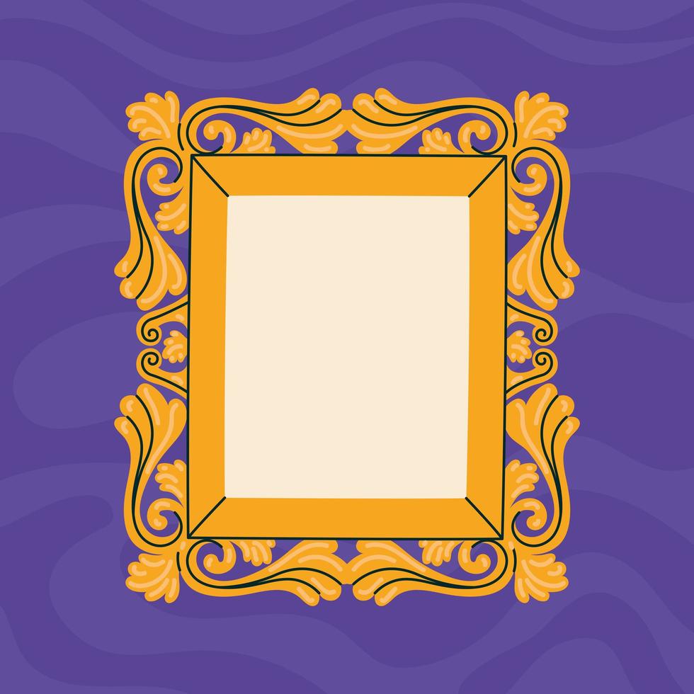 nice yellow frame vector