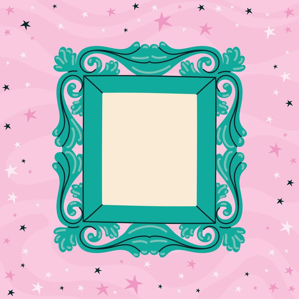 nice green frame vector