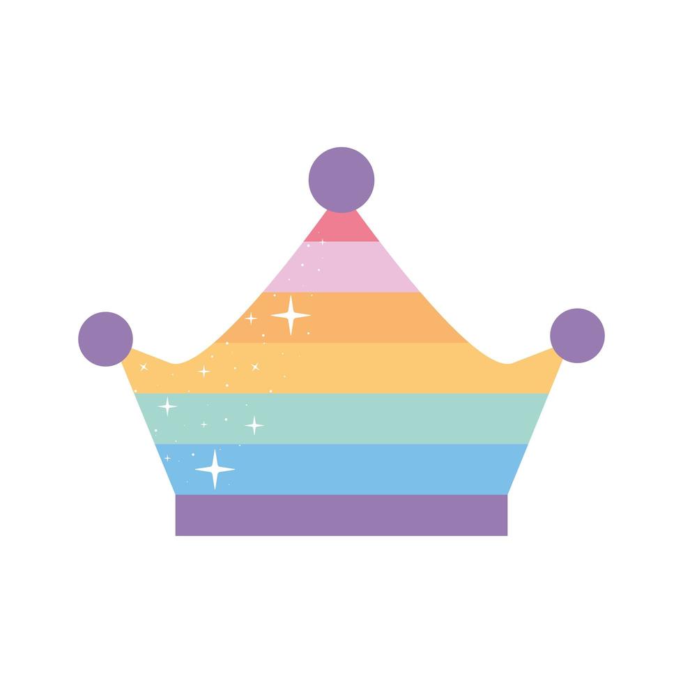 lgbtq pride crown on white background vector