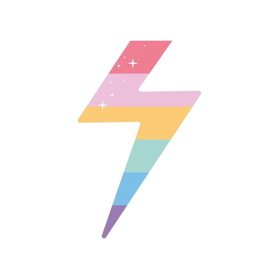 lgbtq pride thunder on a white background vector