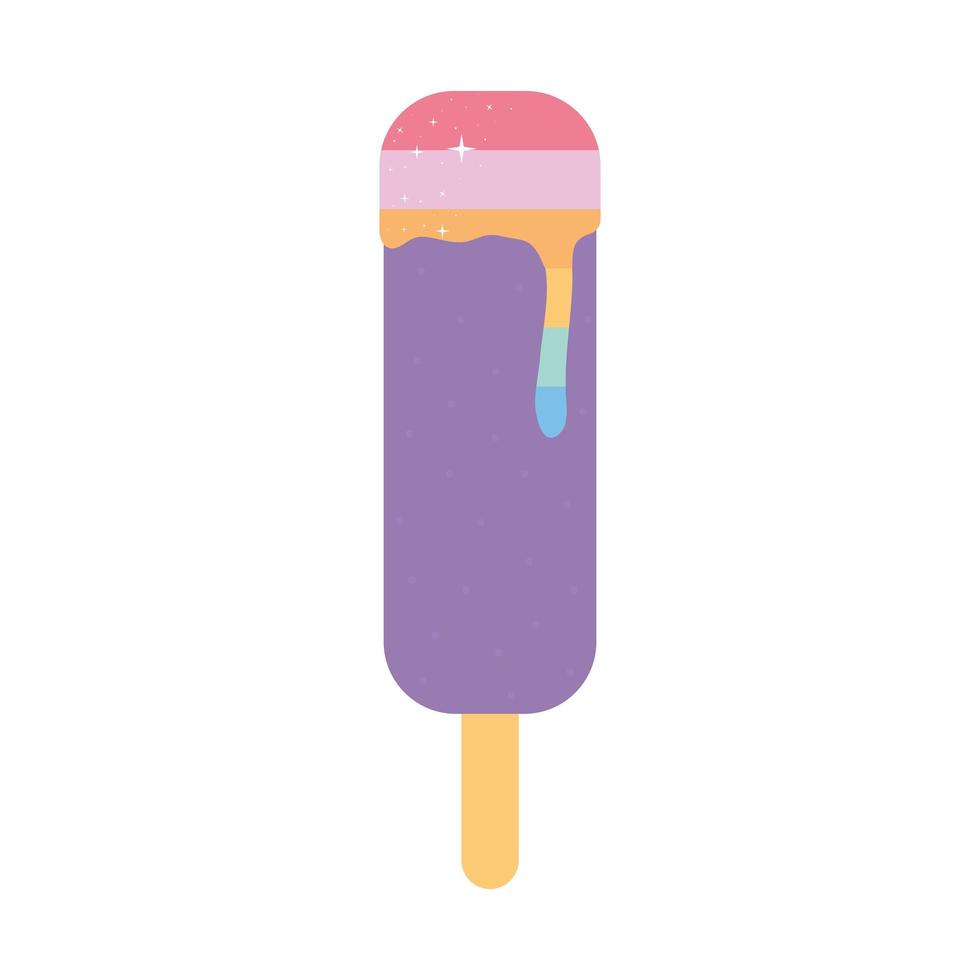 ice cream with lgbtq pride colors vector