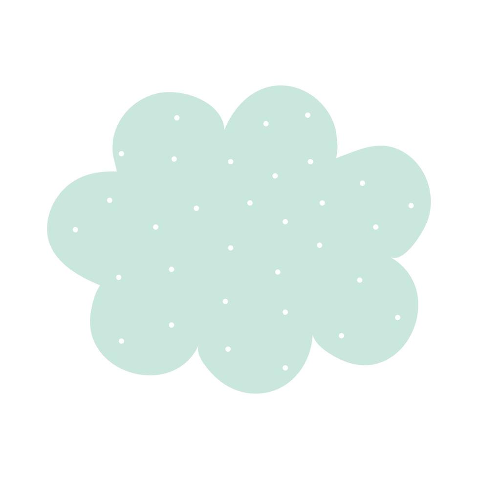 lindo icono de nube sobre fondo blanco vector