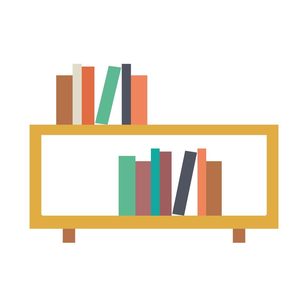 furniture with books in it vector
