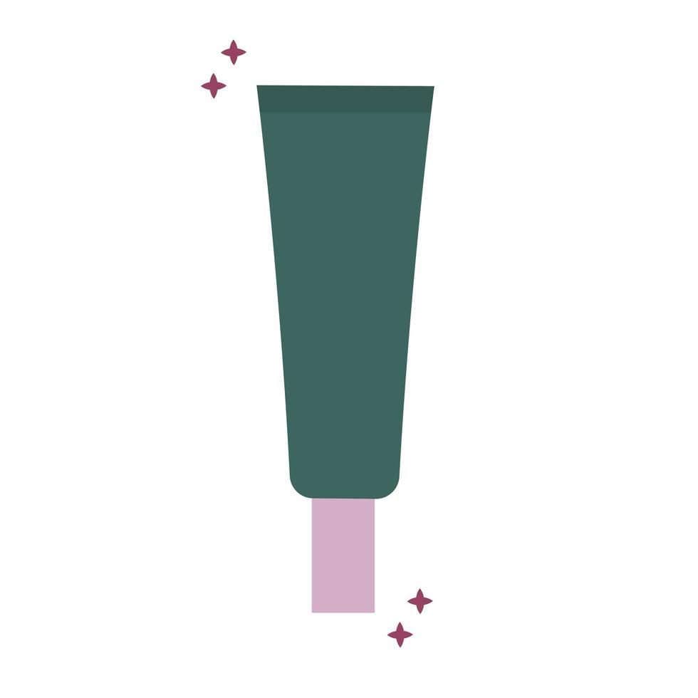 organic cosmetic bottle with sparks over a white background vector