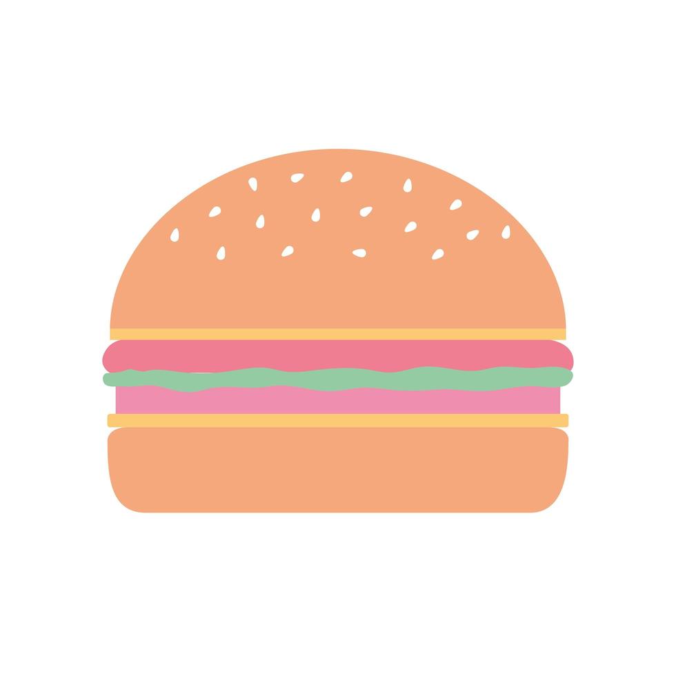 burger with cheese on a white background vector