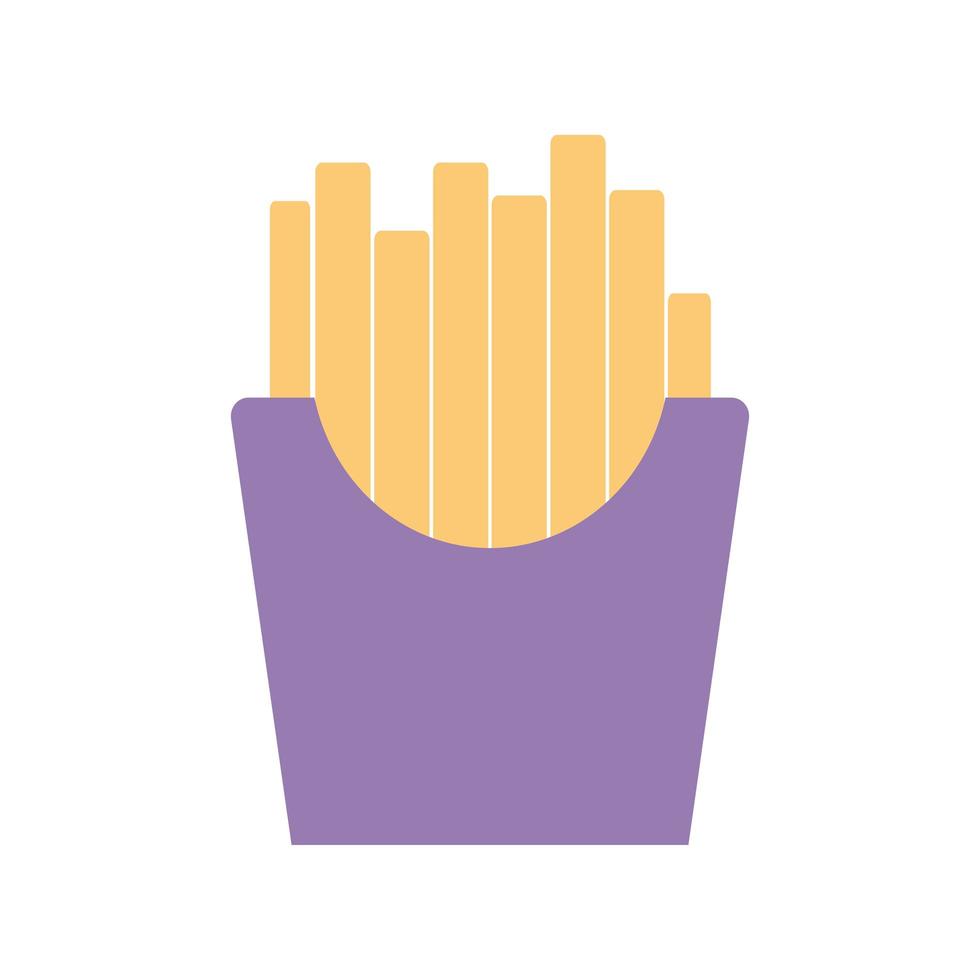 french fries on a white background vector