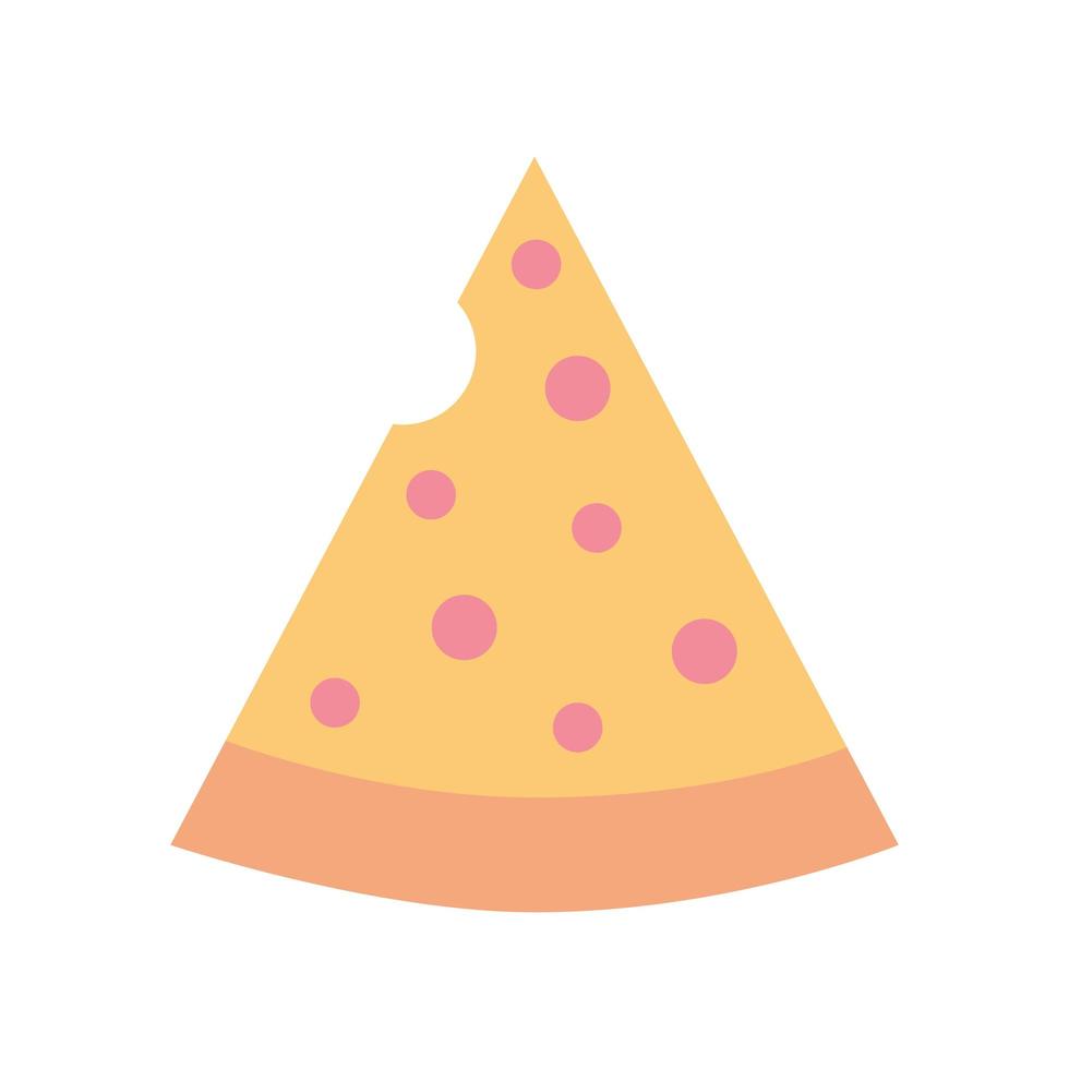 pizza on a white background vector