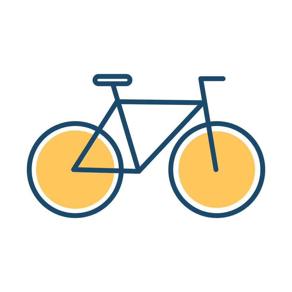 bicicleta con un color amarillo vector