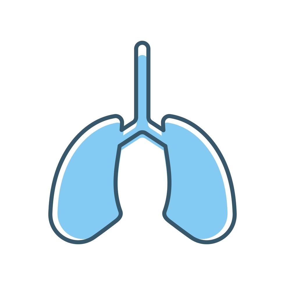 lung with a blue color vector